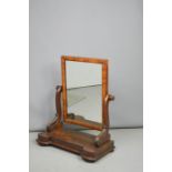 A Victorian mahogany toilet mirror, 63 by 27 by 52cm.