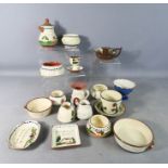 A collection of Torquay ware.