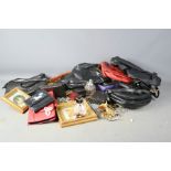 A group of costume jewellery and handbags, perfumes, Radley purse and other items.