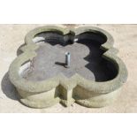 An antique style fibreglass quatrefoil water feature / fountain / pond.