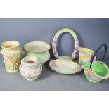 A group of Art Deco Burleigh ware, including jug and bowl and a large jug and chamber pot with