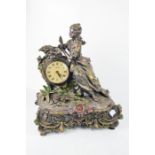 A Juliana clock, modelled with a figure, 36cm high.