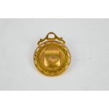 A 9ct gold brooch, with vacant shield, 6.4g.