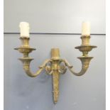 A set of six 19th century gilt metal wall lights.