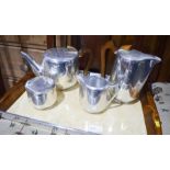 A Newmaid Retro tea service with tray, together with a set of coffee bean spoons.