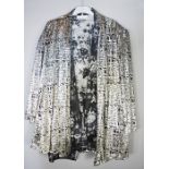 A Mai Sai 1980s black and silver jacket together with a Miss Selfridge black jacket with silver