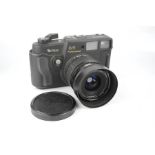 A Fuji Professional GSW690III 6x9 camera body and lens.