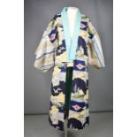 A Japanese political propaganda Kimono from pre World War Japan, appears to celebrate Manchuria