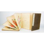 Biographies of Twelve Chinese Great Scholars, concertina action with colour illustrated plates for