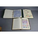 A group of three stamp albums, used, predominantly GB, some worldwide.