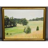 Peter Barker 1987, Oundle Golf Course, oil on canvas.