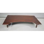 A Victorian mahogany tray table, 15 by 83 by 49cm.