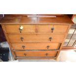 A 19th century mahogany chest of drawers, two over three long drawers.