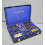 A Bestecke Solingen 23/24 karat gold plated cutlery set, in presentation briefcase.