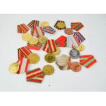 A selection of Russian military medals.