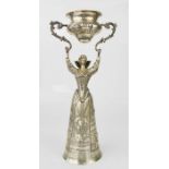 A continental silver wedding / bridal toasting cup, 800 grade, in the form of a woman with