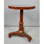 A mahogany occasional table with an octagonal top. 52cms wide x 52cms deep x 76cms tall