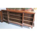 A 19th century mahogany break front bookcase, 198 by 26 by 92cm.