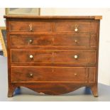 A Regency apprentice piece chest of drawers. A/F. 51cms wide x 20cms deep x 44 cms tall