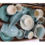 A quantity of Denby pottery; a part tea/dinner set.