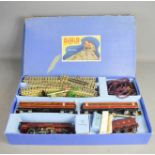 Hornby Duplo three track train set, boxed, together with crossing, station, walkway and other