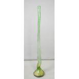 A tall retro green glass 113cm high