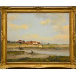 James Wright, oil on canvas, shoreline. 74cms x 60cms