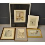 A group of five prints, all after JM Whistler.