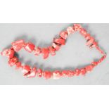 A coral necklace.