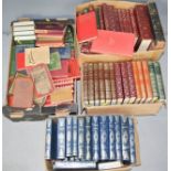 Four boxes of books, to include Henry James, Robinson Crusoe. Sir Walter Scott, Churchill, Mrs