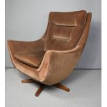 A retro swivel chair by Parker Knoll.