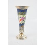 A Sevres posy vase in a silver mount.