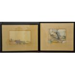 Lyons Wilson, a pair of watercolours in their original frames.