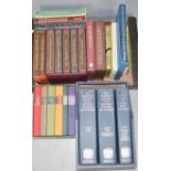 A selection of Folio Society books and compact edition dictionary; Elizabeth I, Beethoven, The