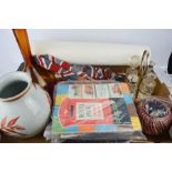 A group of various items to include cruet set, plates, stamp album, horse racing programs and