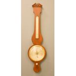Joseph Beam of St Ives mahogany cased wheel barometer, 99cm high.