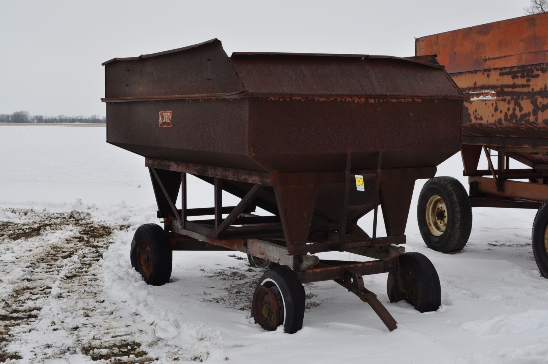 McCurdy 100 bu gravity bed wagon, needs tires - Image 5 of 9