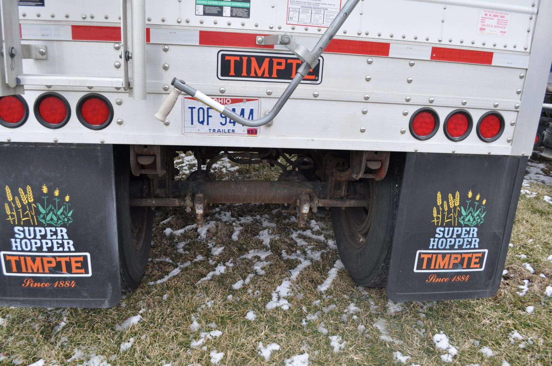 2011 Timpte 40’ hopper trailer, roll tarp, ag hopper, spring ride, 11 R 24.5 tires, 4 alum wheels, - Image 11 of 14