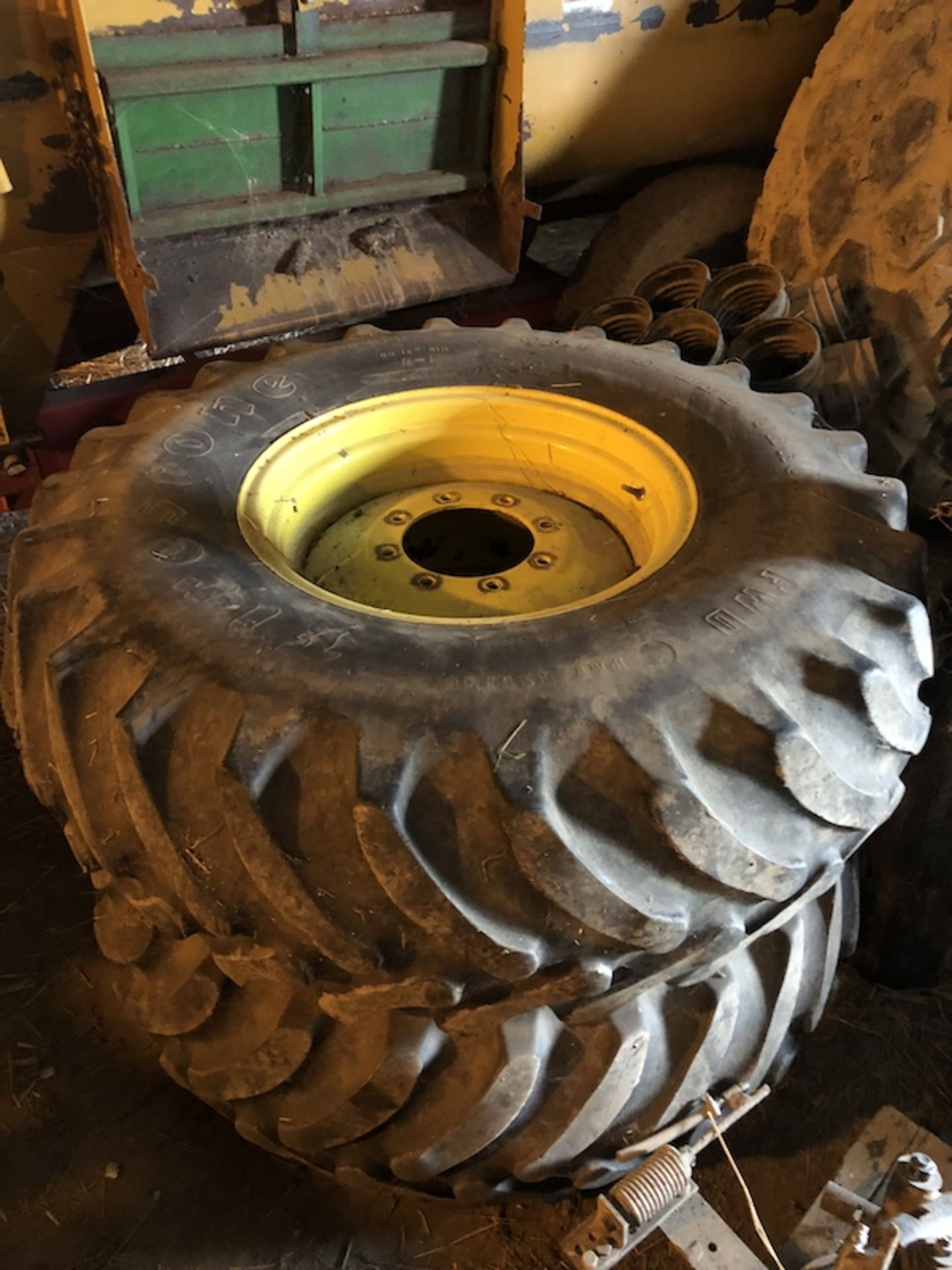 18.4-26 tires and wheels, fit JD combine w/ PRWD, Starlite Dairy & Grain Hillsboro, Ohio • (937)