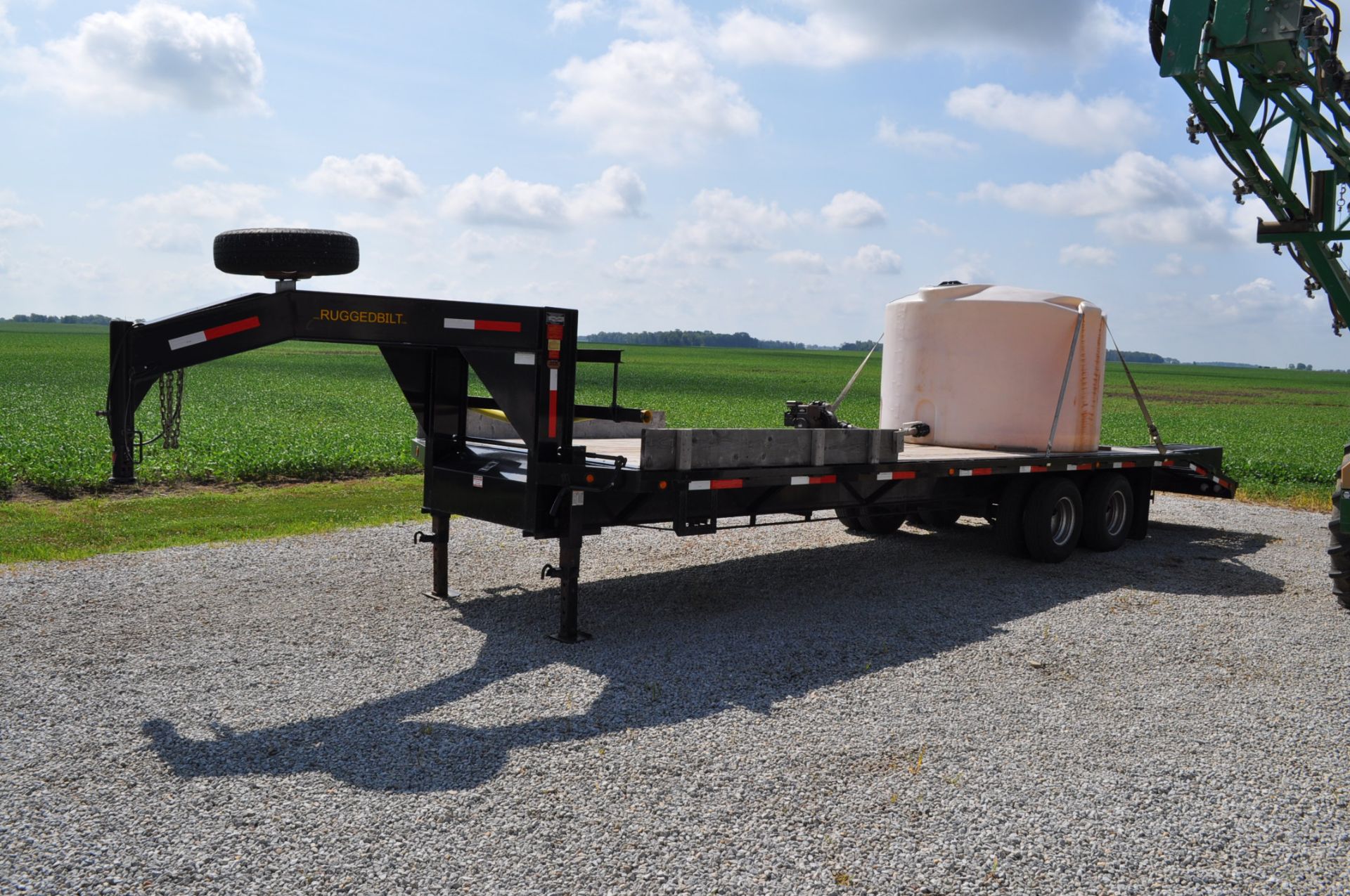 25’ + 5’ Ruggedbilt gooseneck trailer, 8’ wide, fixed dovetail, TA, duals, tank sells separate - Image 11 of 11