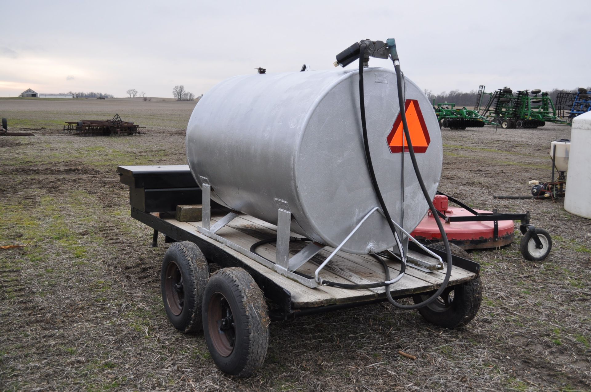 500 gallon fuel tank on bumper pull trailer, tandem axle, no title - Image 2 of 6