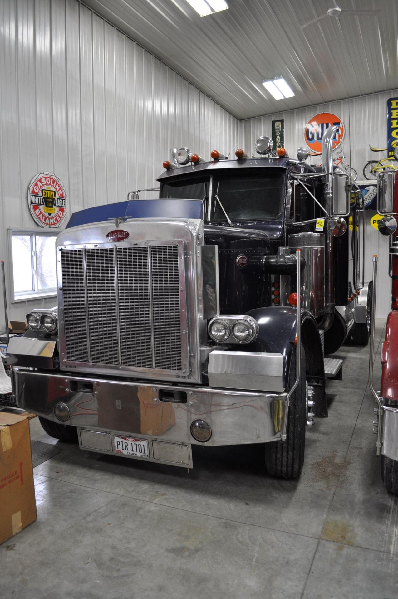 1980 Peterbilt 359 semi truck, 3406 CAT 15-spd, 247” WB, air ride, 60” flat sleeper, 11 R 24.5 tire - Image 14 of 20