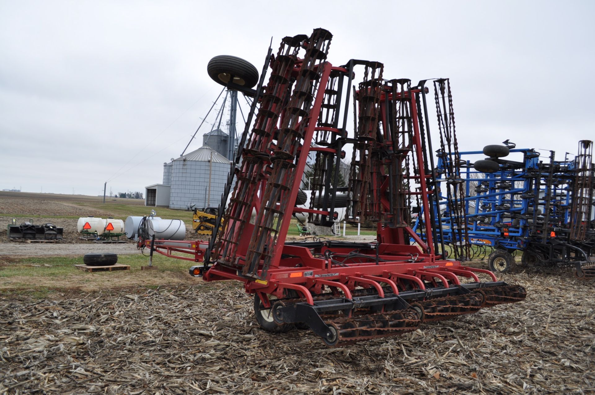 54’ Unverferth McCurdy 1225 double rolling basket, single bar harrow, hyd double fold - Image 4 of 8