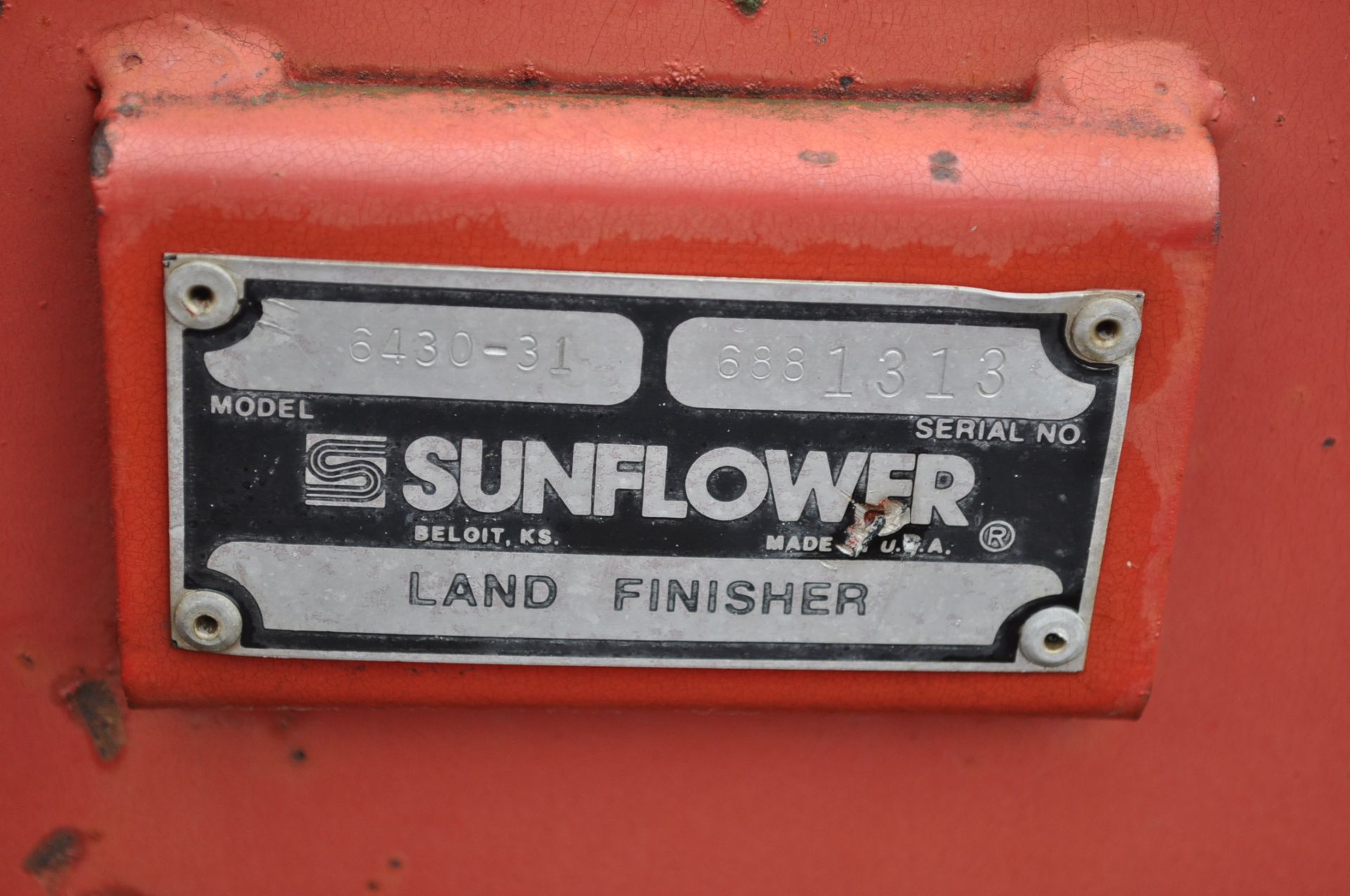 31’ Sunflower 6430 Land Finisher, 7” shank spacing, front disc gang, 5 bar - Image 5 of 12