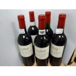 Bordeaux red wine: Chateau Les Agrieres Bordeaux Superieur 2005, five 750ml bottles. (5).