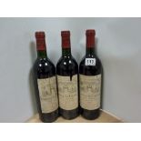 Bordeaux red wine: Chateau La Lagune Grand Cru Classe Haut Medoc 1980, three 75cl bottles. (3).
