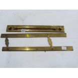 Brass parallel rule & brass rolling ruler. (2).