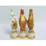 Three Minton ''The Queen's Beasts'' Heraldic bone china figures after the models by James Woodford