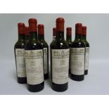 Bordeaux red wine: Chateau Mouton Rothschild Pauillac 1954, eleven half bottles, 37.5cl. (11).
