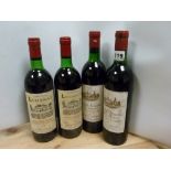 Bordeaux red wine: Chateau Ausone Saint Emilion 1er Grand Cru Classe 1973, two 73cl bottles; also
